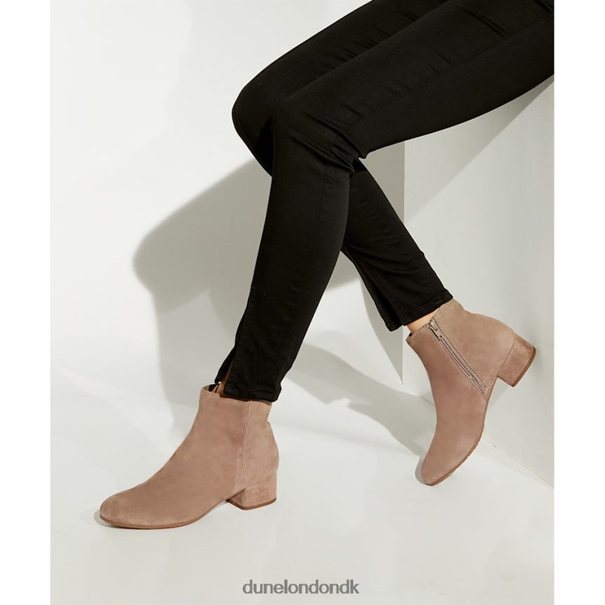 pippie lavhælede ankelstøvler i ruskind Dune London Kvinder taupe NXB060495