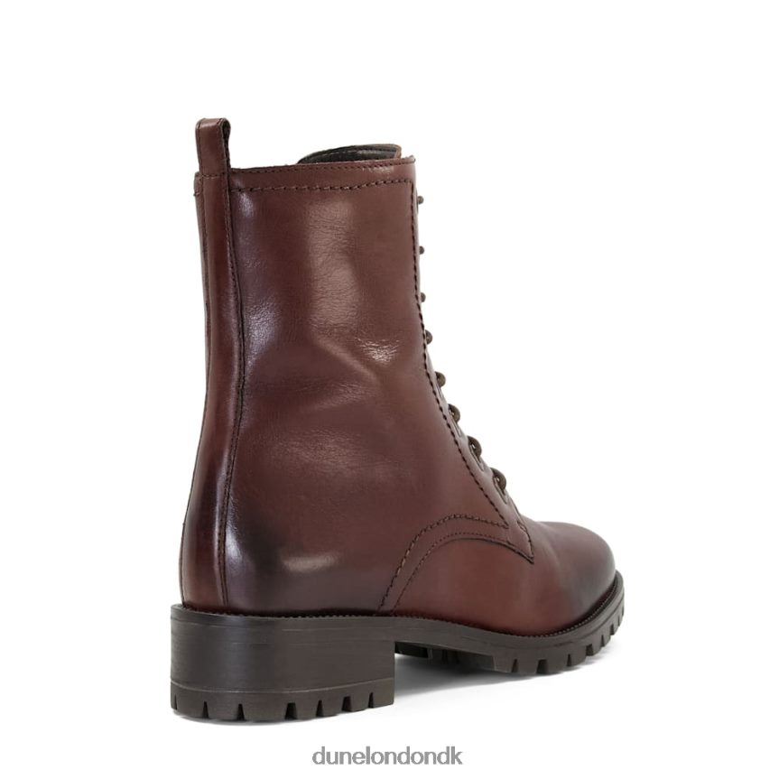 præsten klumpet sål snørevandrestøvler Dune London Kvinder Brun NXB060441