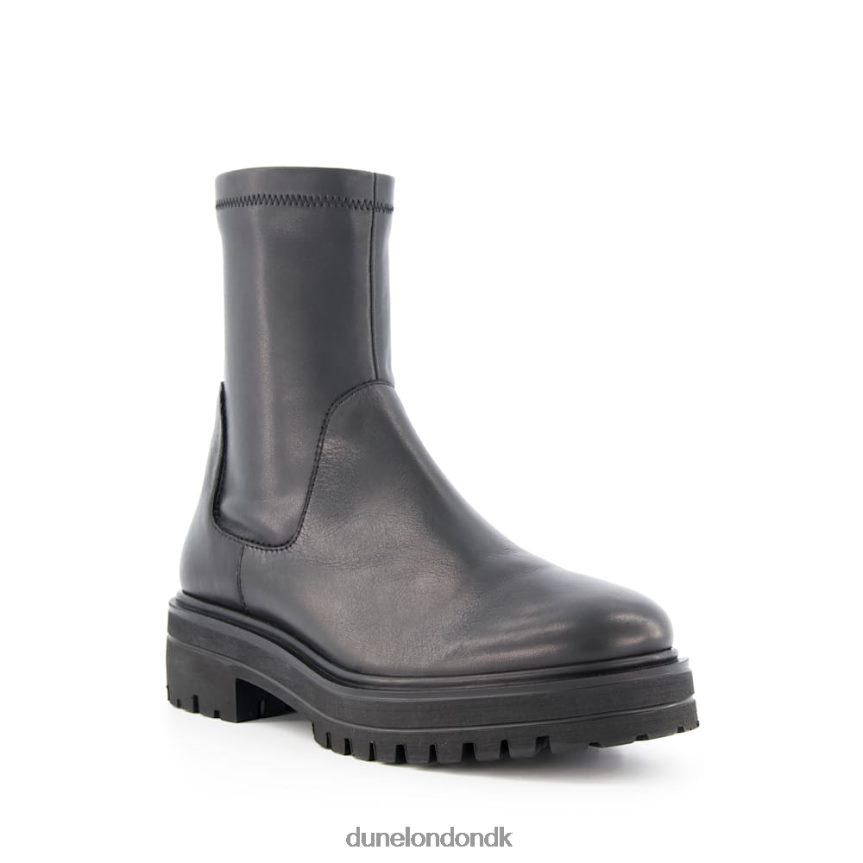 putneys stræk lædersokkestøvler Dune London Kvinder sort NXB060379