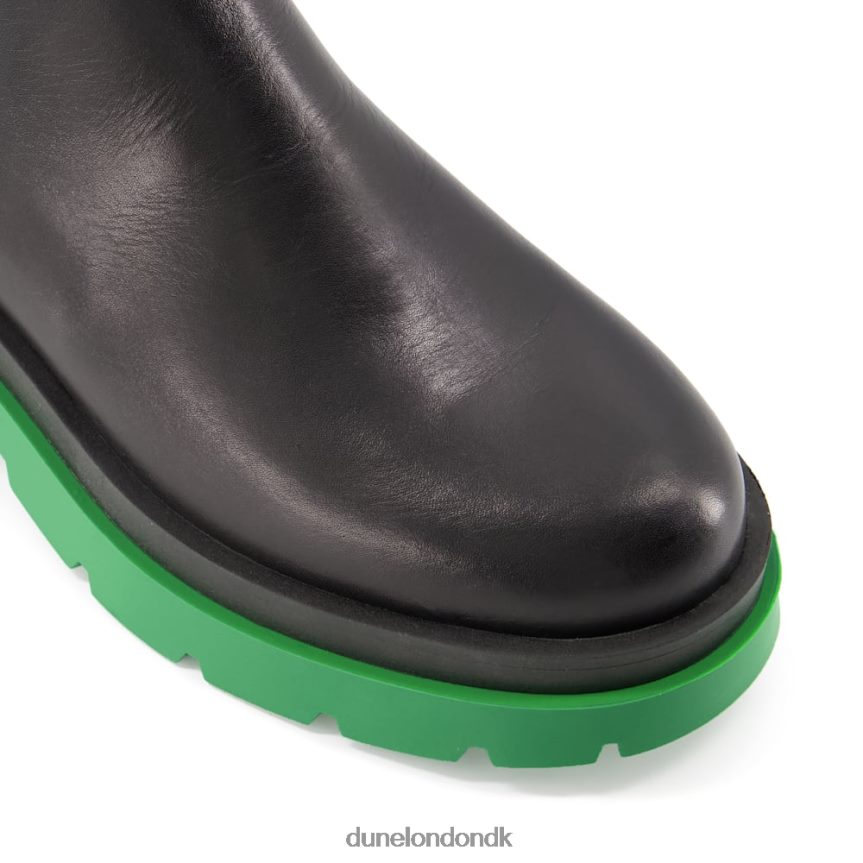 palmz chelsea-støvler i grøn sål Dune London Kvinder sort NXB060565