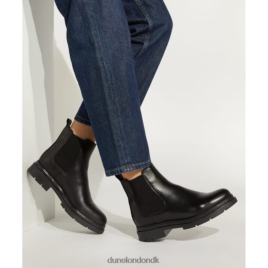 pinot chelsea-støvler i læder Dune London Kvinder sort NXB060313