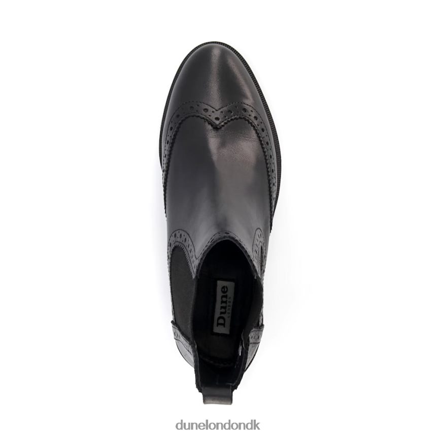 søgen brogue detalje chelsea støvler Dune London Kvinder sort NXB060409