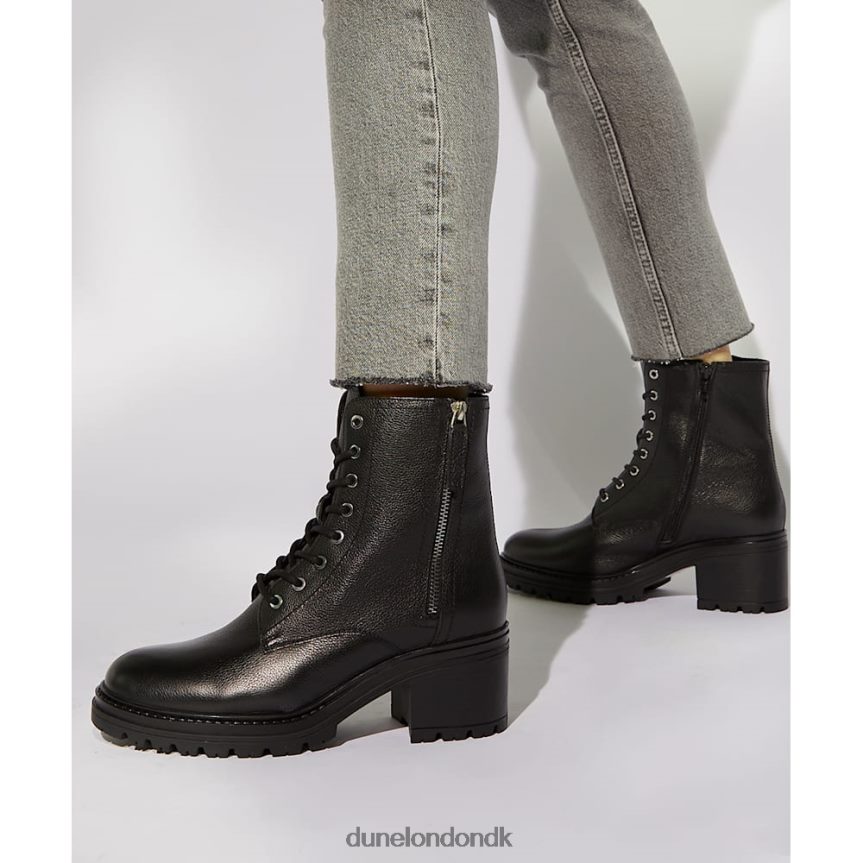 paiton lynlås detalje blokhæl biker støvler Dune London Kvinder sort NXB060607