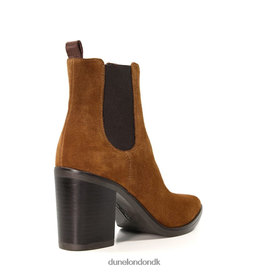 præa westernstøvler med blokhæl i ruskind Dune London Kvinder tan NXB060309