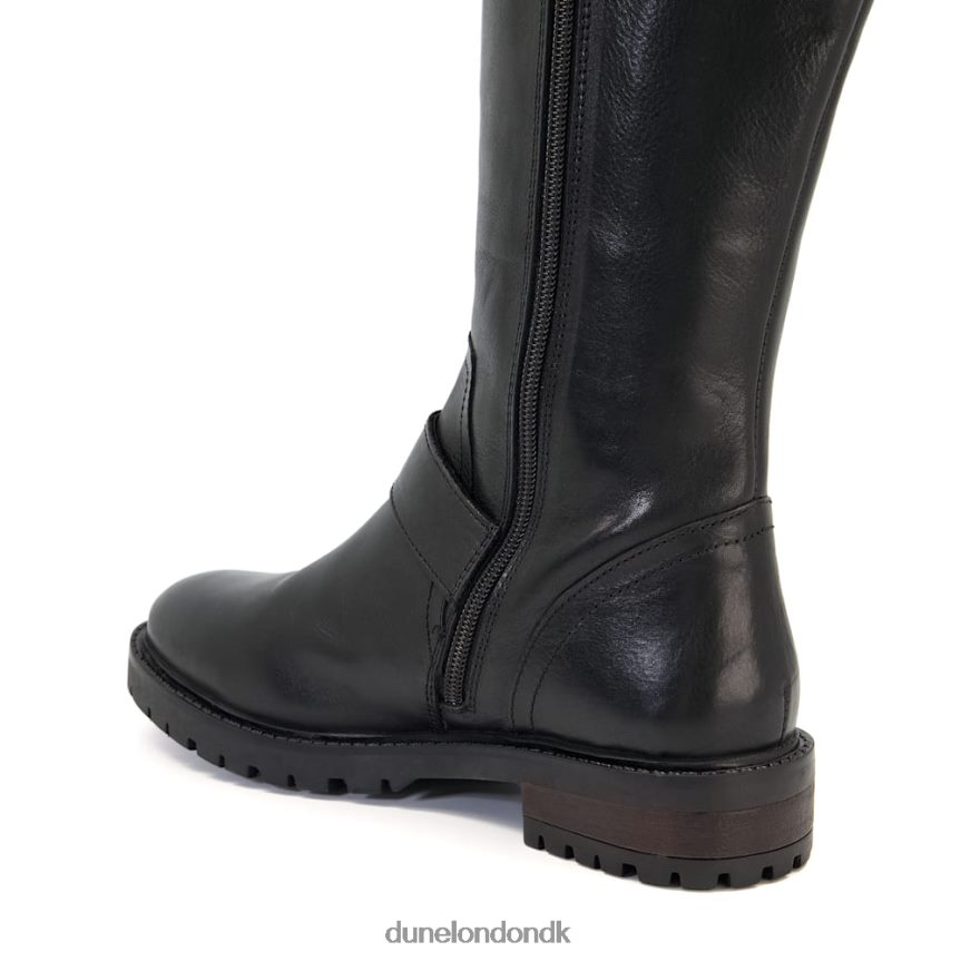 trafalgar knæhøje støvler med spændestrop Dune London Kvinder sort NXB060648