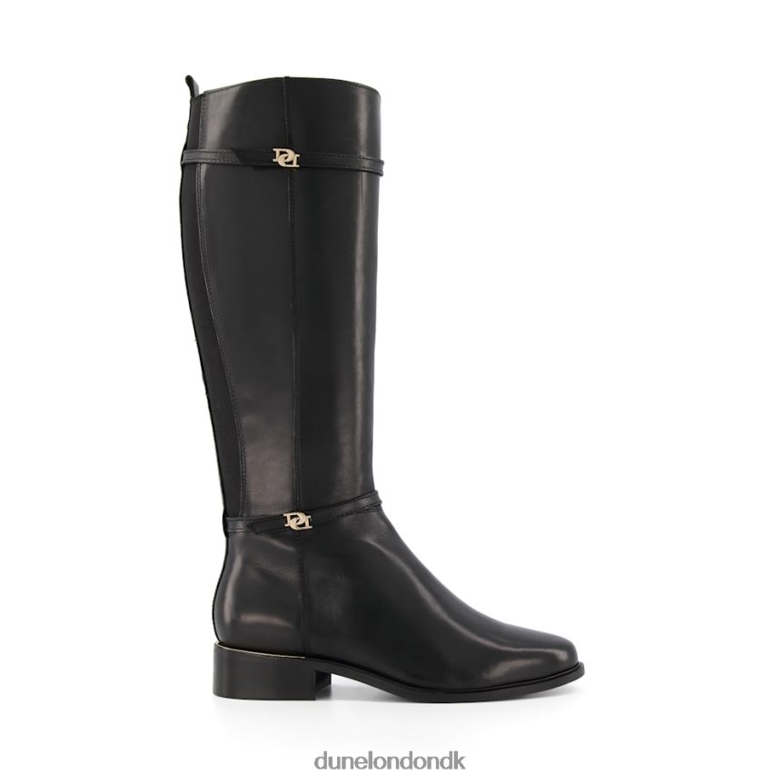 tryk dobbeltspænde knæhøje ridestøvler Dune London Kvinder sort NXB060373