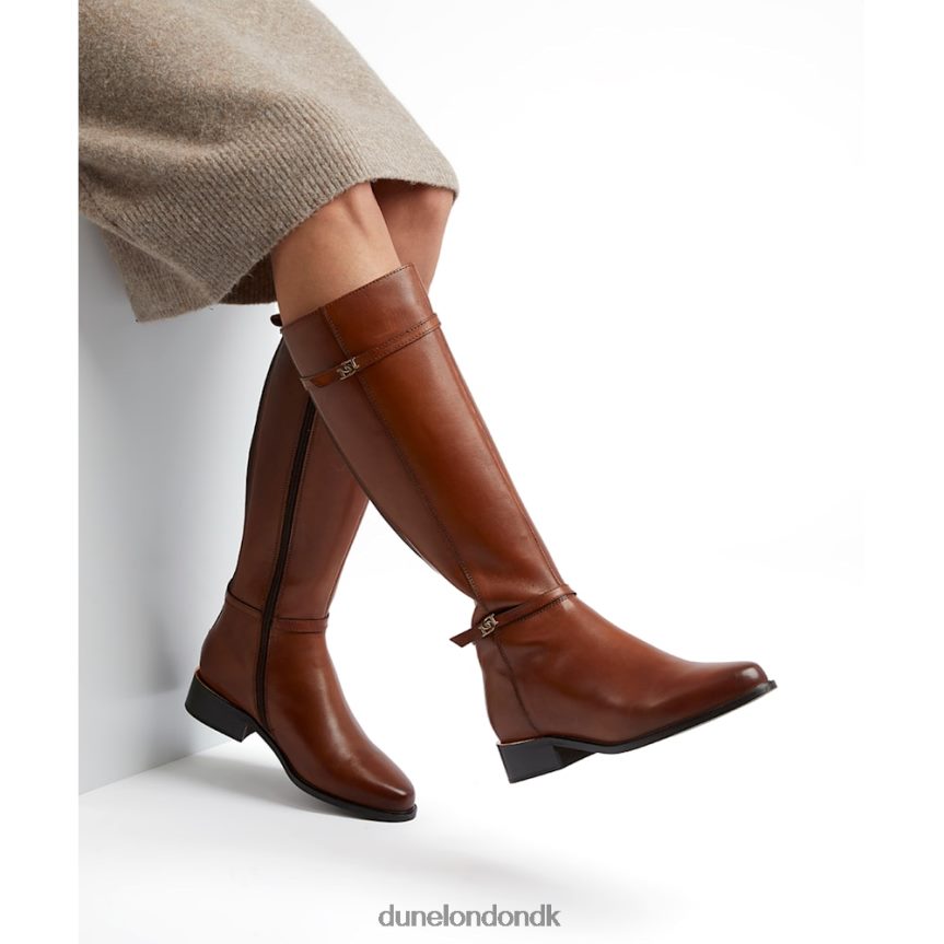 tryk dobbeltspænde knæhøje ridestøvler Dune London Kvinder tan NXB060376
