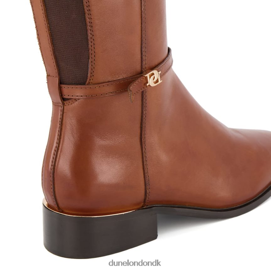 tryk dobbeltspænde knæhøje ridestøvler Dune London Kvinder tan NXB060376