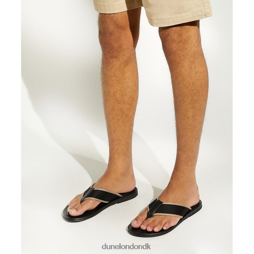 hensigt casual sandaler med tåstolpe Dune London Mænd sort NXB060719