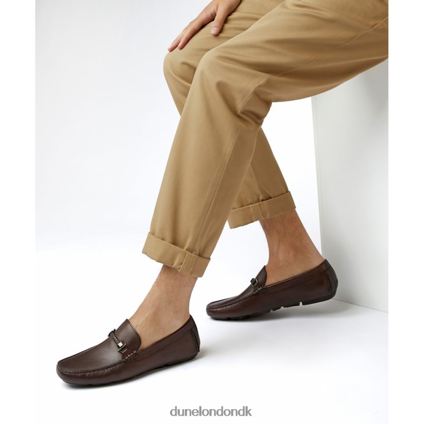 beacons driver mokkasiner med vævet kant Dune London Mænd mørkebrun NXB060751