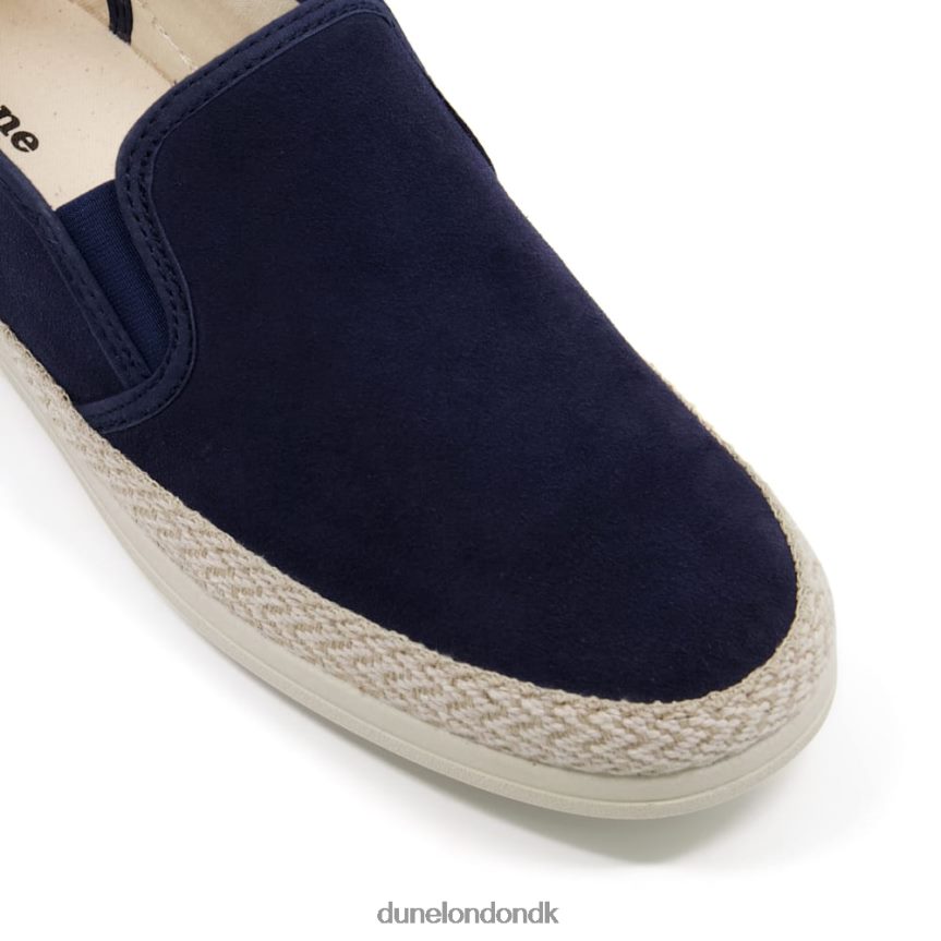 fransisco plimsolls i ruskind Dune London Mænd flåde NXB060844