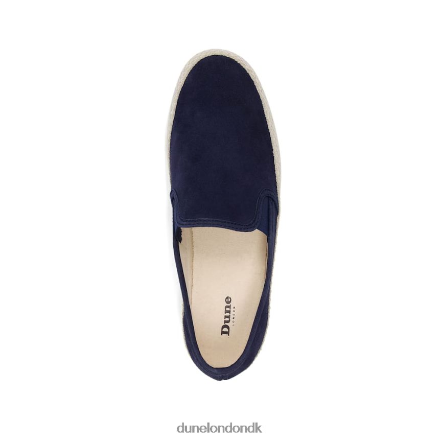 fransisco plimsolls i ruskind Dune London Mænd flåde NXB060844