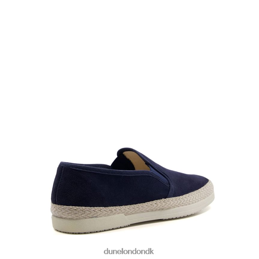 fransisco plimsolls i ruskind Dune London Mænd flåde NXB060844