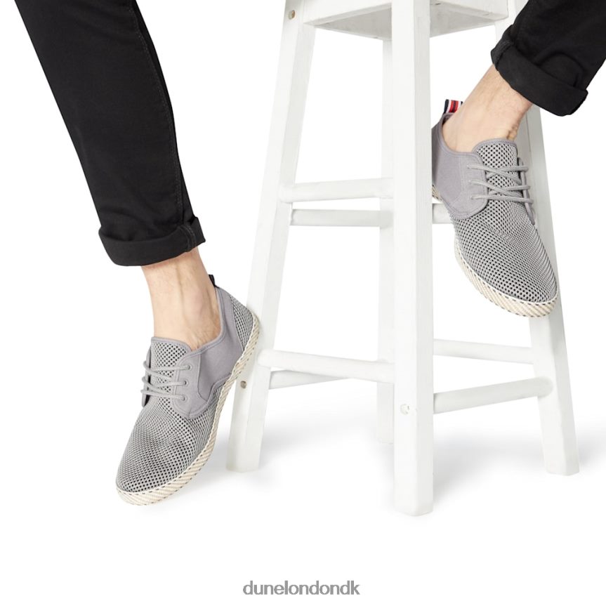 kolbe espadrillesko med snøre i mesh Dune London Mænd grå NXB060873