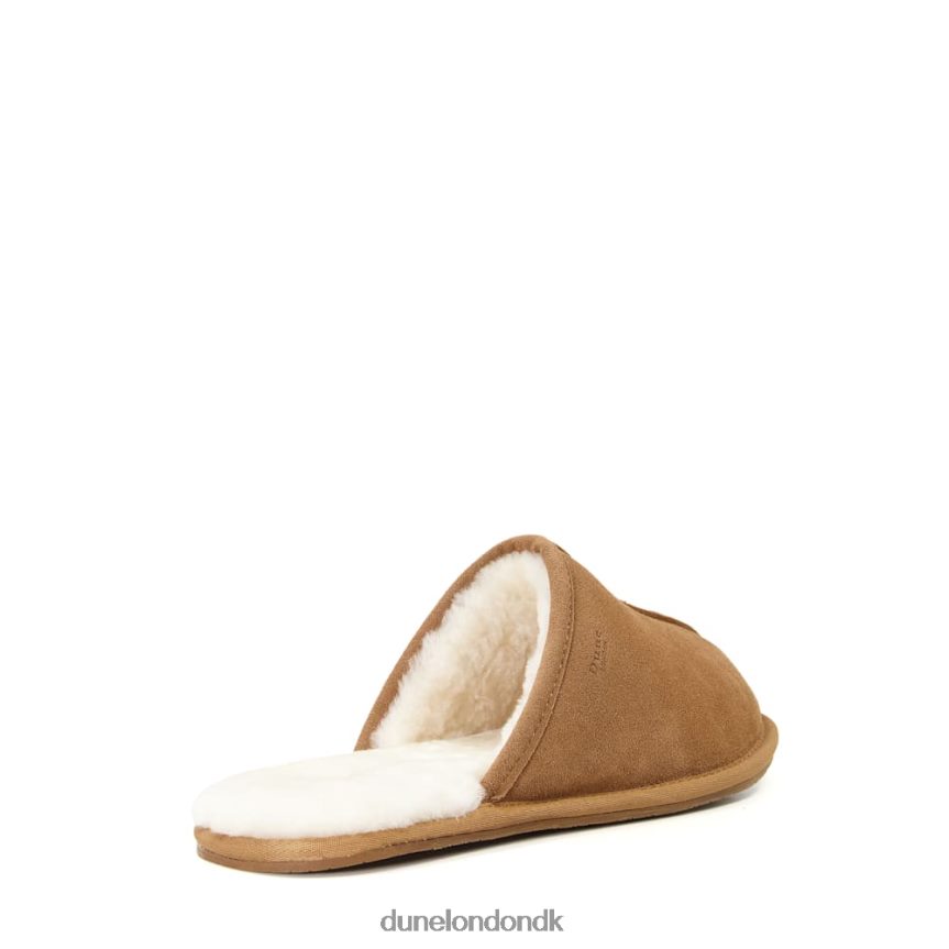 forsse suede hjemmesko med lukket tå Dune London Mænd tan NXB060731