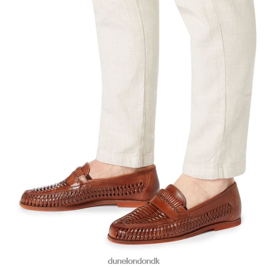Brighton rock loafer i vævet læder Dune London Mænd tan NXB060878