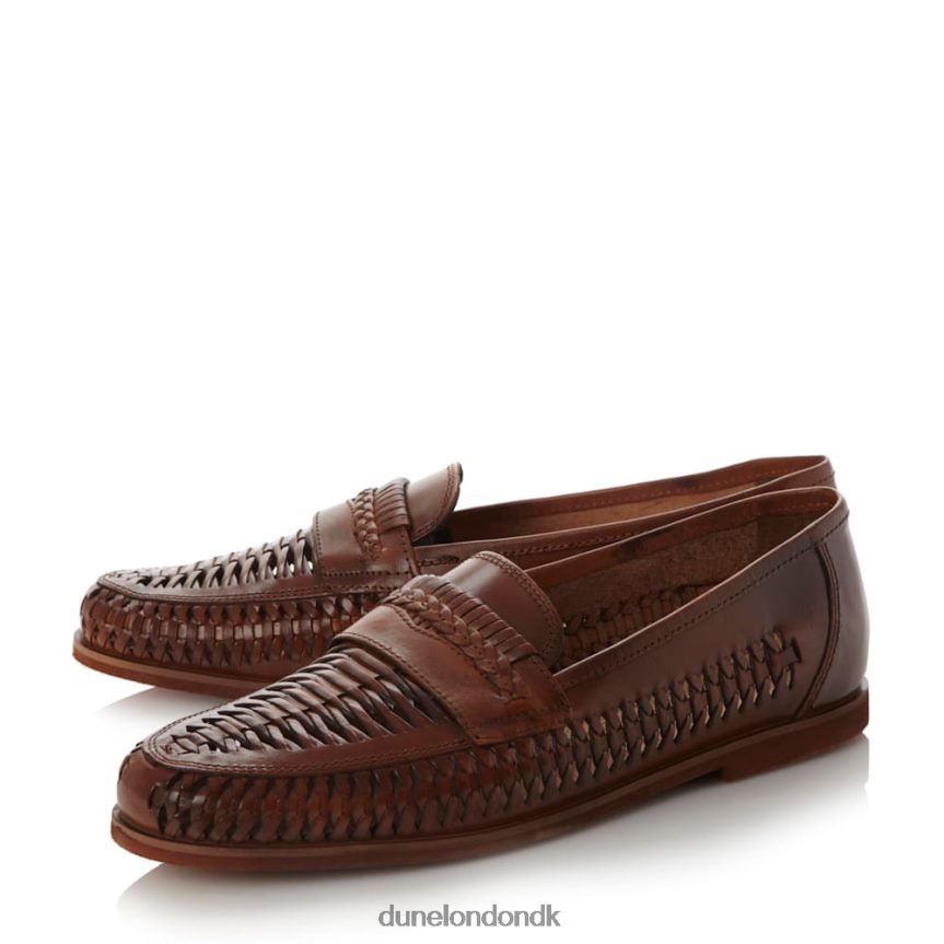 Brighton rock loafer i vævet læder Dune London Mænd tan NXB060878