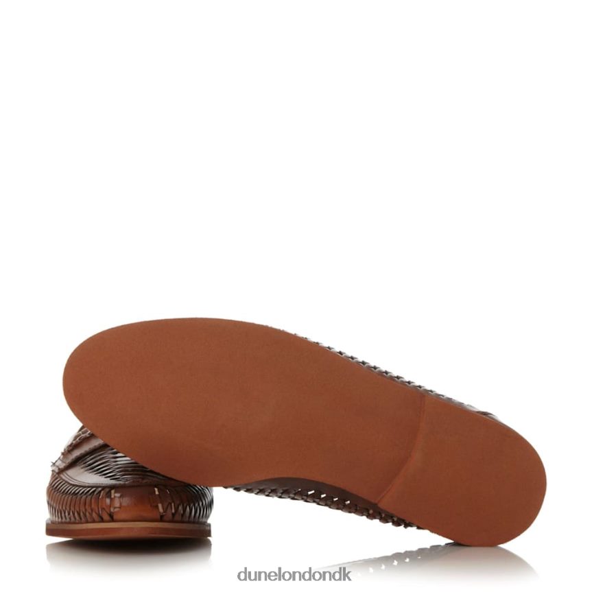 Brighton rock loafer i vævet læder Dune London Mænd tan NXB060878
