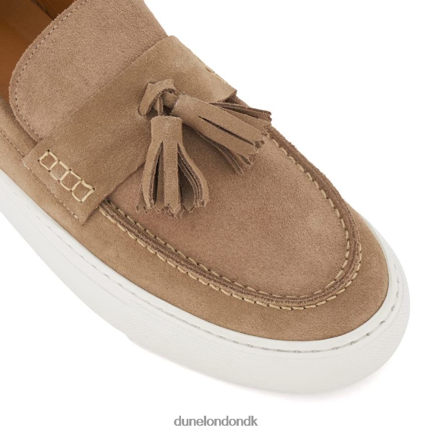 beddow casual loafers i ruskind med kvaster Dune London Mænd taupe NXB060699