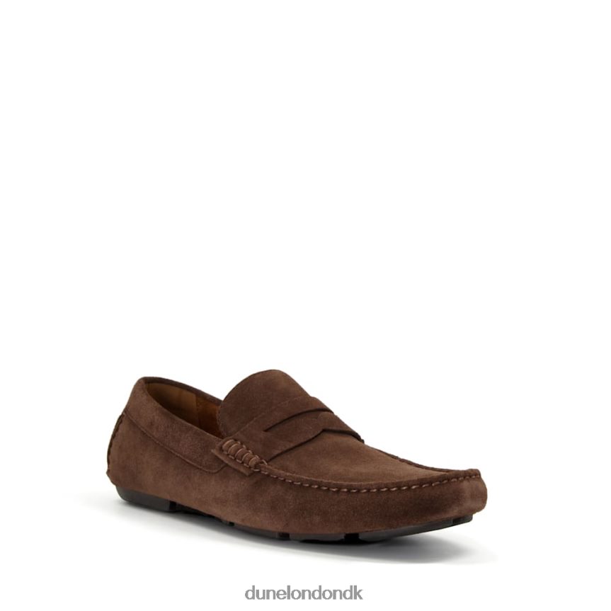 bradlay moccasin loafers i ruskind med firkantede tåer Dune London Mænd Brun NXB060885