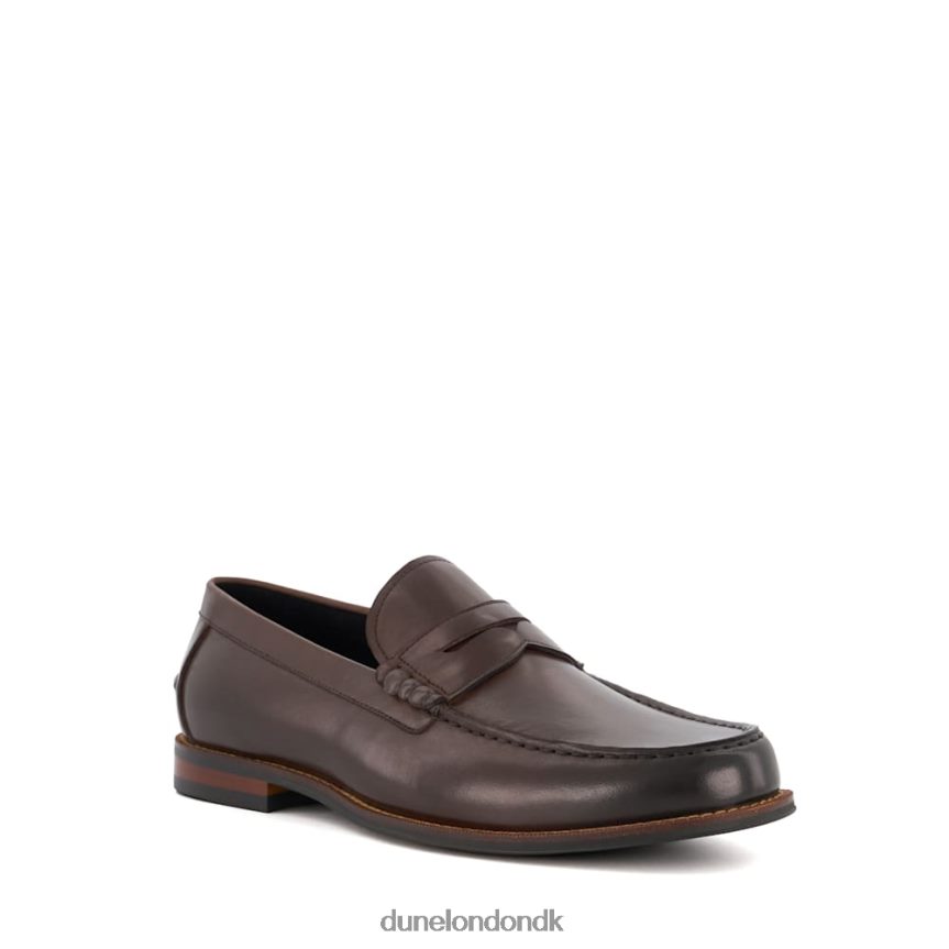 samson læder loafers med penny trim Dune London Mænd Brun NXB060689