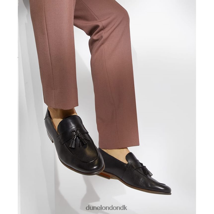 support læderkvast trimmede loafers Dune London Mænd sort NXB060733