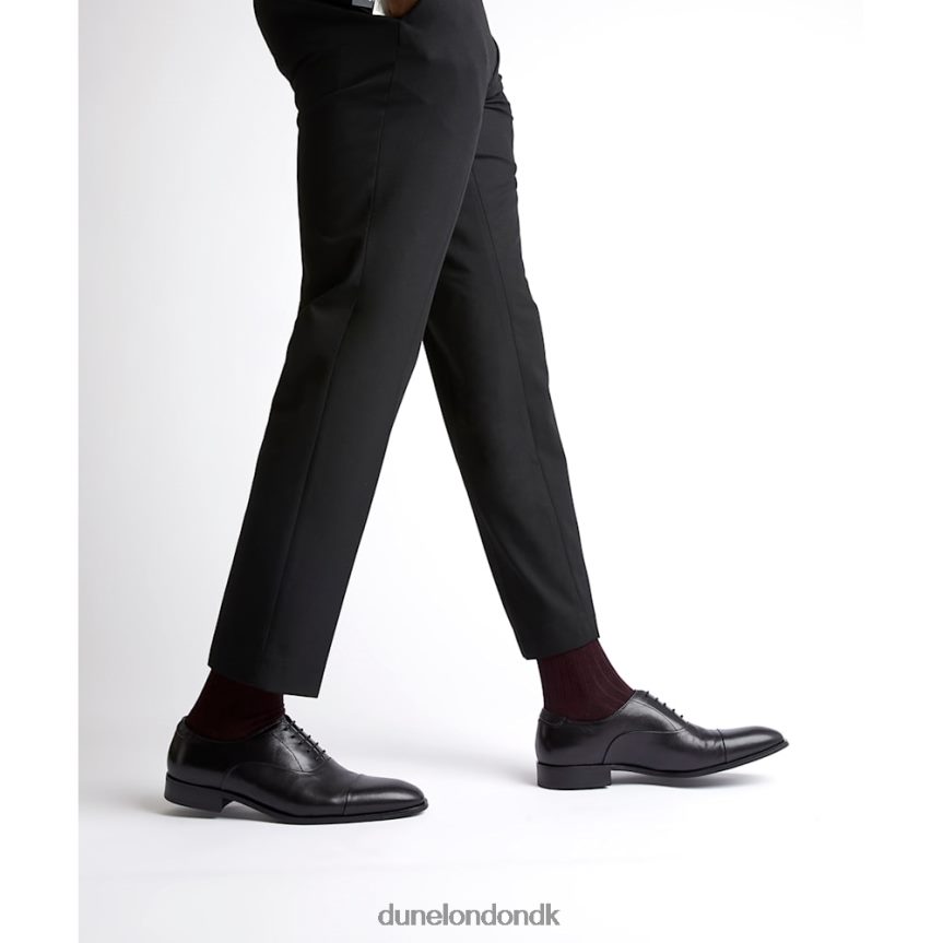 hemmelighed Oxford sko i læder med bred pasform Dune London Mænd sort NXB060815