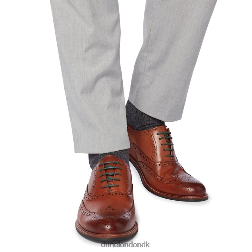 pollodium smarte brogue-sko i læder med bred pasform Dune London Mænd tan NXB060768