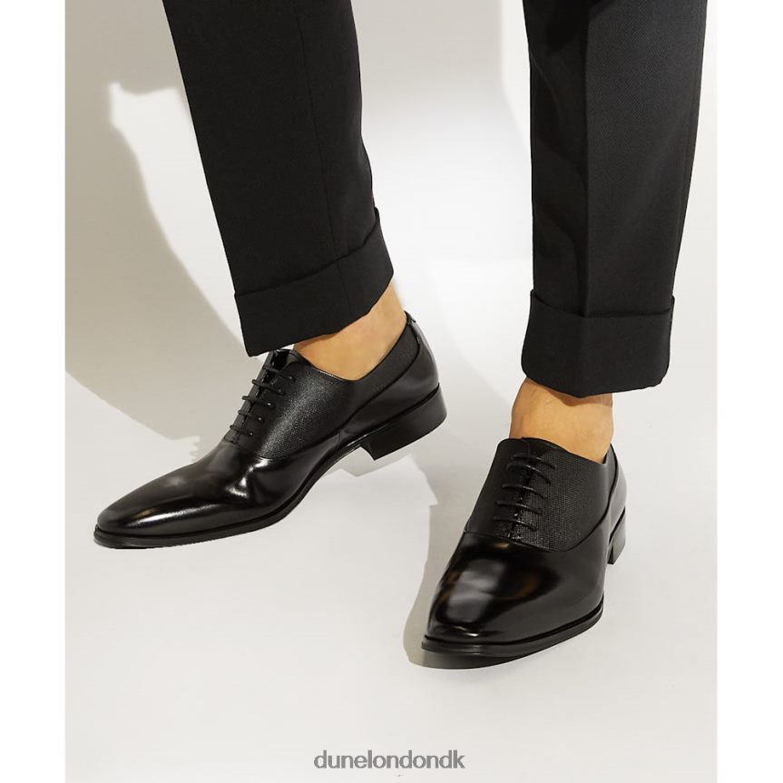 selah oxford sko med snøre i læder Dune London Mænd sort NXB060843