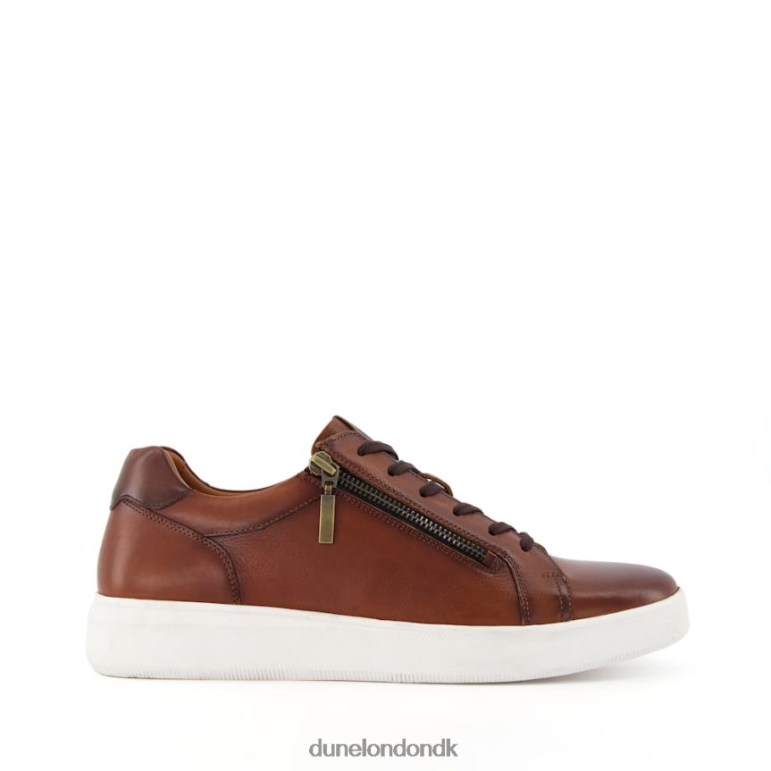 hyldest lynlåsdetalje cup sole sneakers Dune London Mænd tan NXB060746