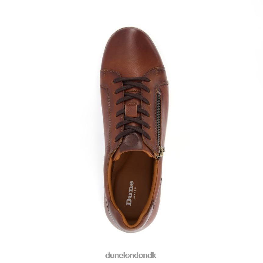 hyldest lynlåsdetalje cup sole sneakers Dune London Mænd tan NXB060746