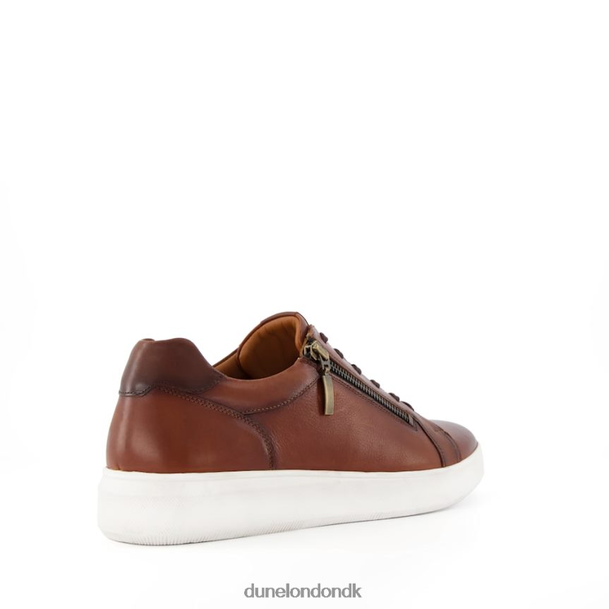 hyldest lynlåsdetalje cup sole sneakers Dune London Mænd tan NXB060746