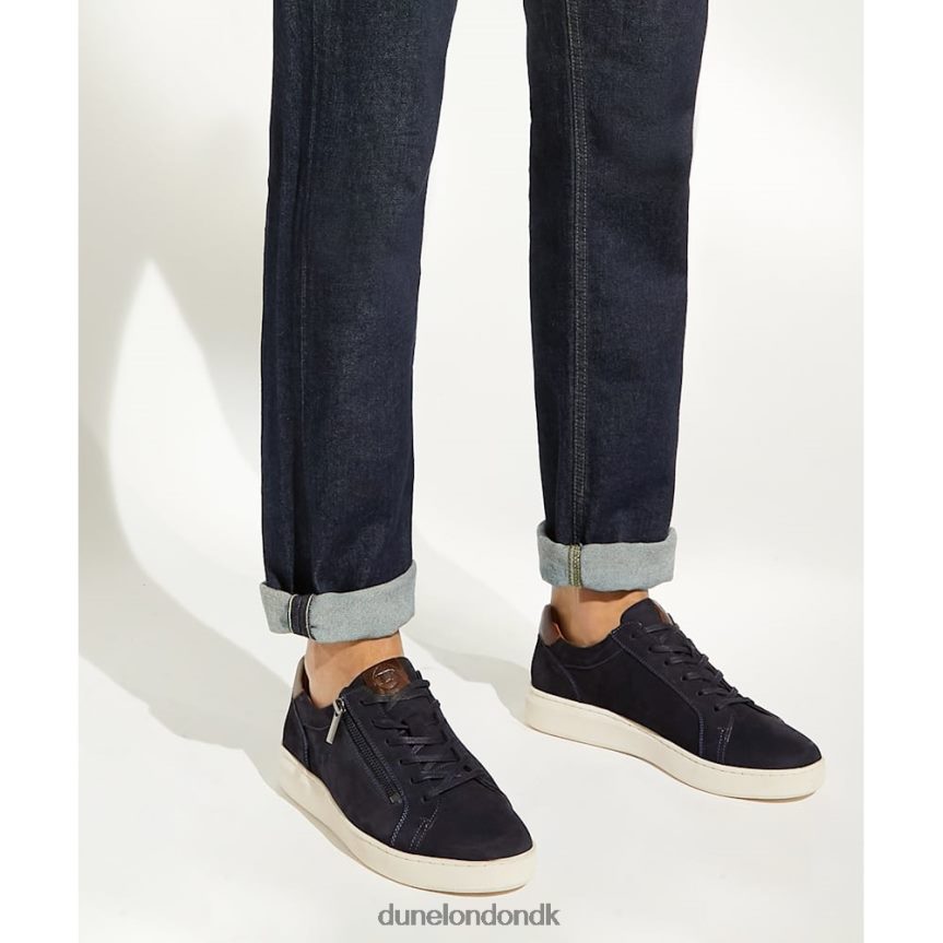 hyldest sneakers i nubuck-sål med lynlåsdetaljer Dune London Mænd flåde NXB060822