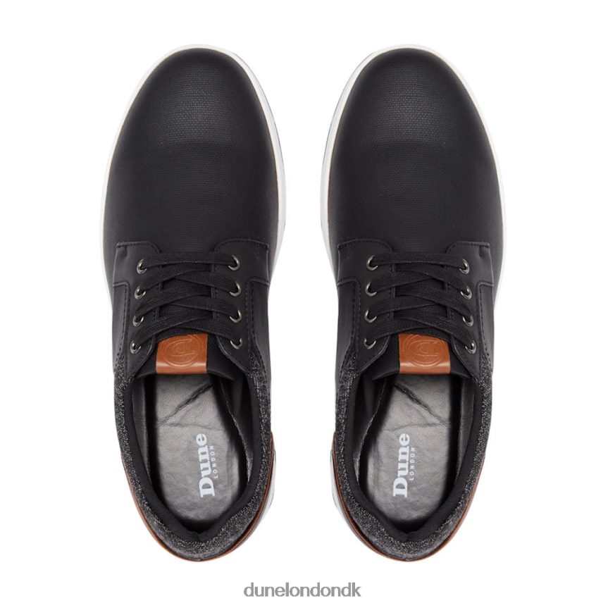 rejse teksturerede snøresko Dune London Mænd sort NXB060754