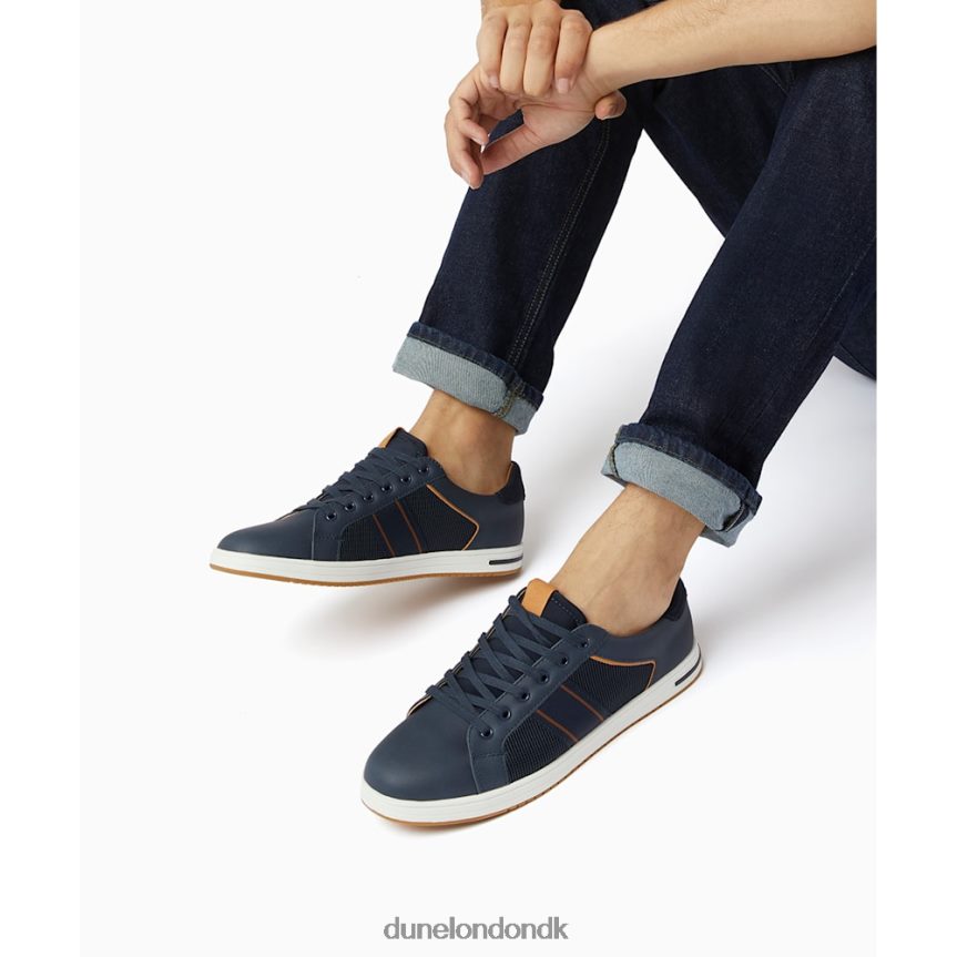 rigtigt stribe panel trænere Dune London Mænd flåde NXB060812