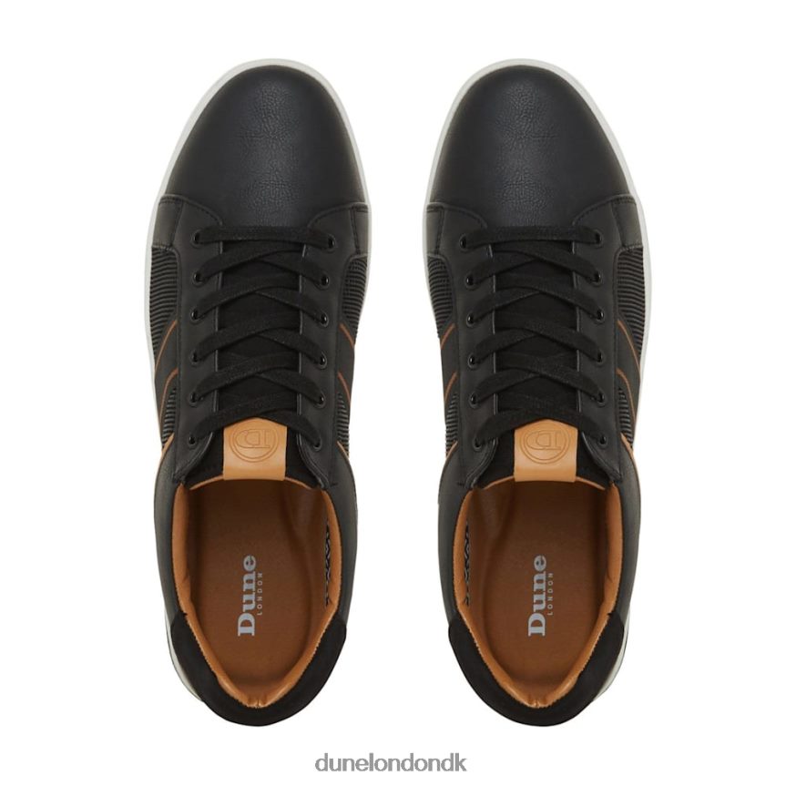 sandt sneesko med bred pasform i sidestriber Dune London Mænd sort NXB060826
