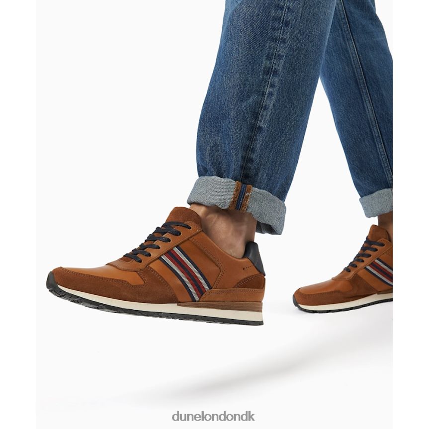 truro løbesko med snørebånd i sidestriber Dune London Mænd tan NXB060845