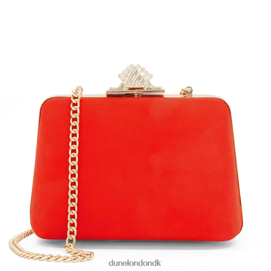 blive diamant-spænde clutch med hård kuffert Dune London Kvinder orange NXB060223