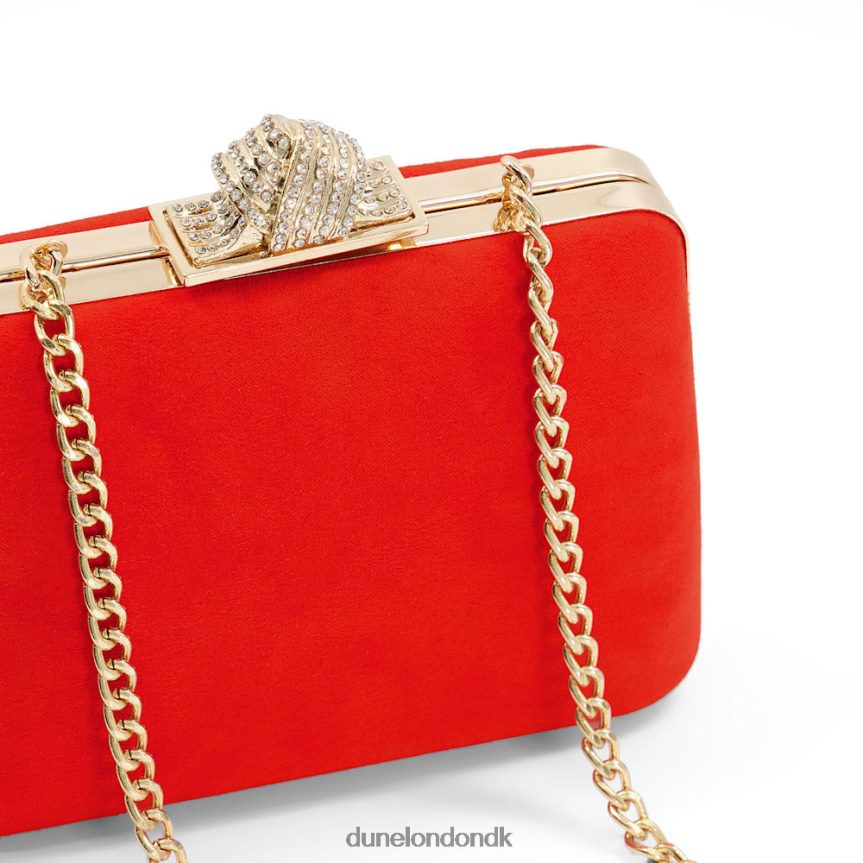 blive diamant-spænde clutch med hård kuffert Dune London Kvinder orange NXB060223