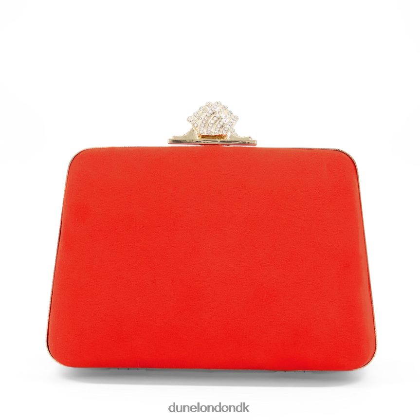 blive diamant-spænde clutch med hård kuffert Dune London Kvinder orange NXB060223
