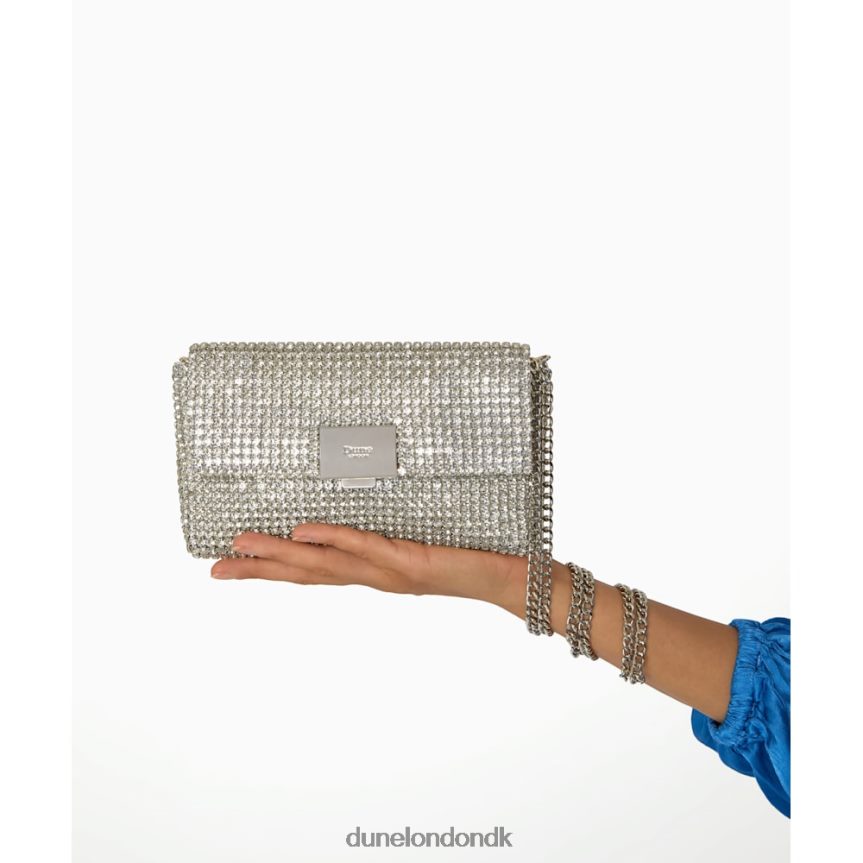evanderr clutch taske med diamanter Dune London Kvinder sølv NXB060423