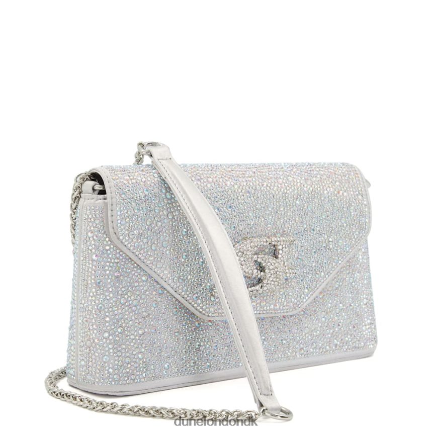 strålede clutchtaske i diamant i metallisk Dune London Kvinder sølv NXB060224