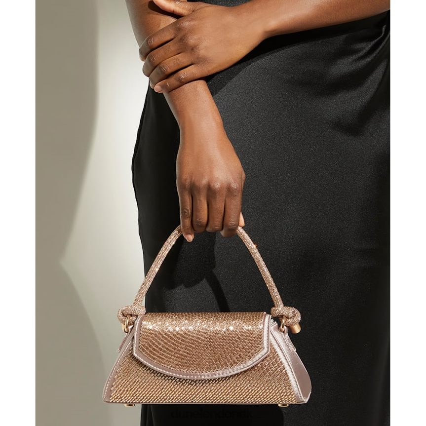 brynleys gribetaske med perler i diamanthåndtag Dune London Kvinder rosa guld NXB06094