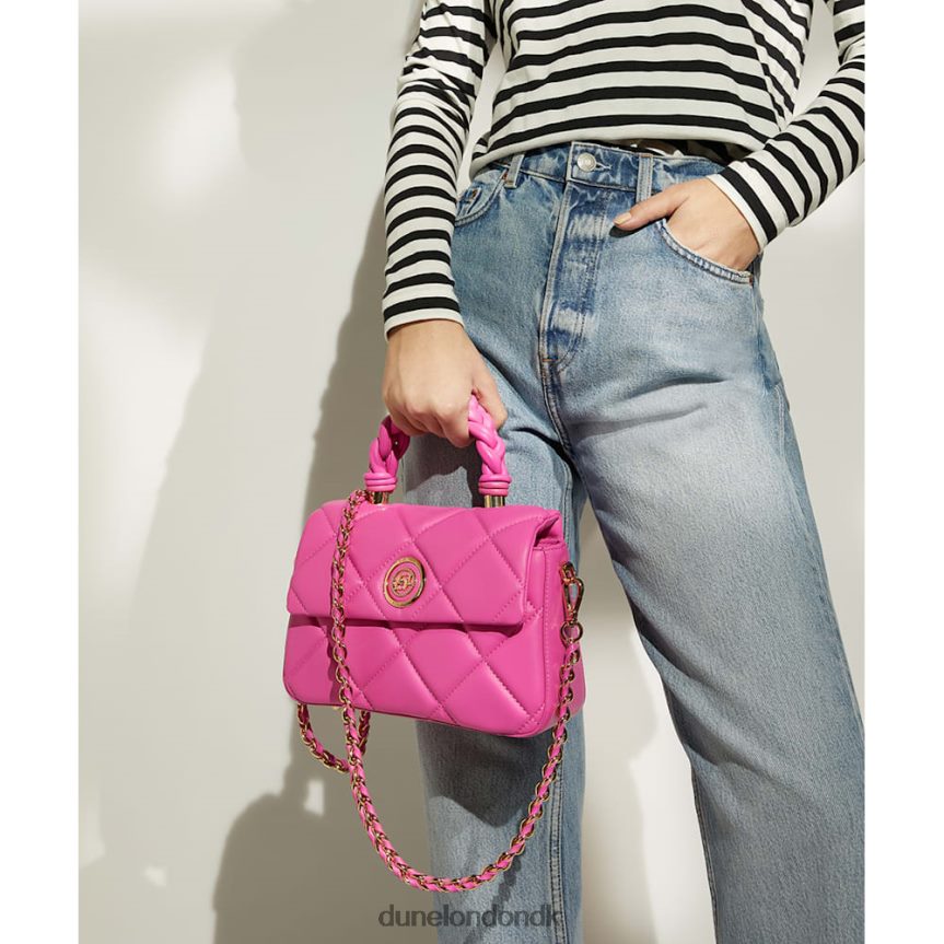 hertuginde s lille quiltet håndtag med flettet tophåndtag Dune London Kvinder fuchsia NXB060182