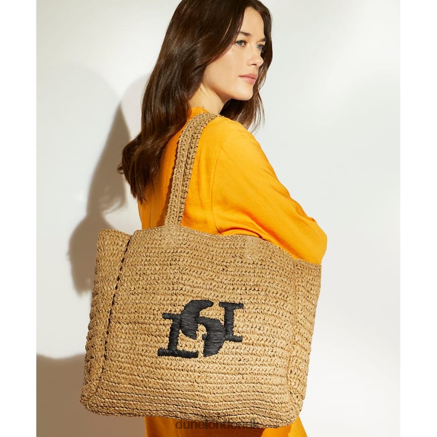 afdrifter stor dd-interlock raffia mulepose Dune London Kvinder naturlig NXB06084