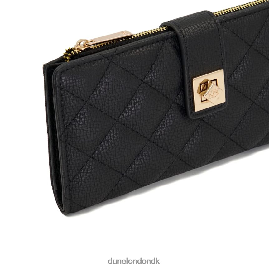 klintons tur-lås-rem quiltet kortholder Dune London Kvinder sort NXB060220