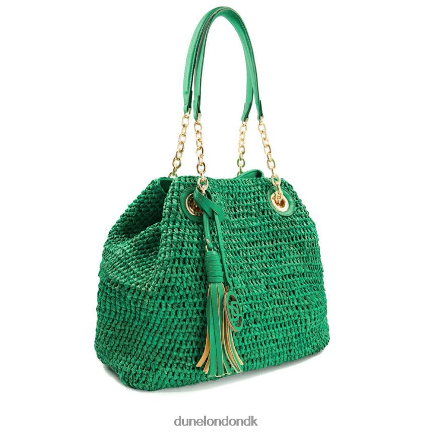 destinationer medium raffia skuldertaske Dune London Kvinder grøn NXB060142