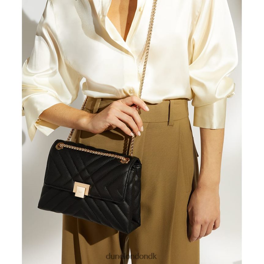 dorchester lille quiltet skuldertaske Dune London Kvinder sort NXB060244