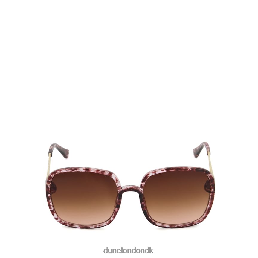 glamour genbrugte overdimensionerede solbriller Dune London Kvinder rødme NXB060159