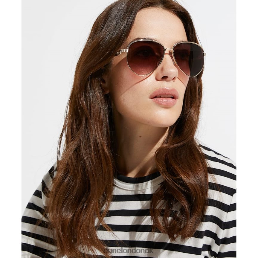 tyngdekraften ovale solbriller med skildpaddekant Dune London Kvinder guld NXB060162